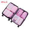 Mihawk Travel Bags Sets Waterproof Packing Cube Portable Clothing Sorting Organizer Luggage Tote System Durable Tidy Pouch Stuff
