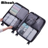 Mihawk Travel Bags Sets Waterproof Packing Cube Portable Clothing Sorting Organizer Luggage Tote System Durable Tidy Pouch Stuff