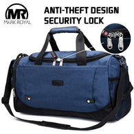MARKROYAL Multifunctional Waterproof Men Travel Bag Anti-Theft Design Travel Duffle Large Capacity Handbag Weekend Bag Overnight
