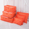 6Pcs/Set Luggage Packing Organizer Set Nylon Packing Cube Travel Bag System Durable Unisex Clothing Sorting Organize