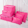 6Pcs/Set Luggage Packing Organizer Set Nylon Packing Cube Travel Bag System Durable Unisex Clothing Sorting Organize