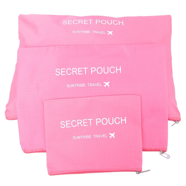 Travel 6 Set Packing Cubes with Shoe Bag - Compression Travel Luggage  Fashion Bags